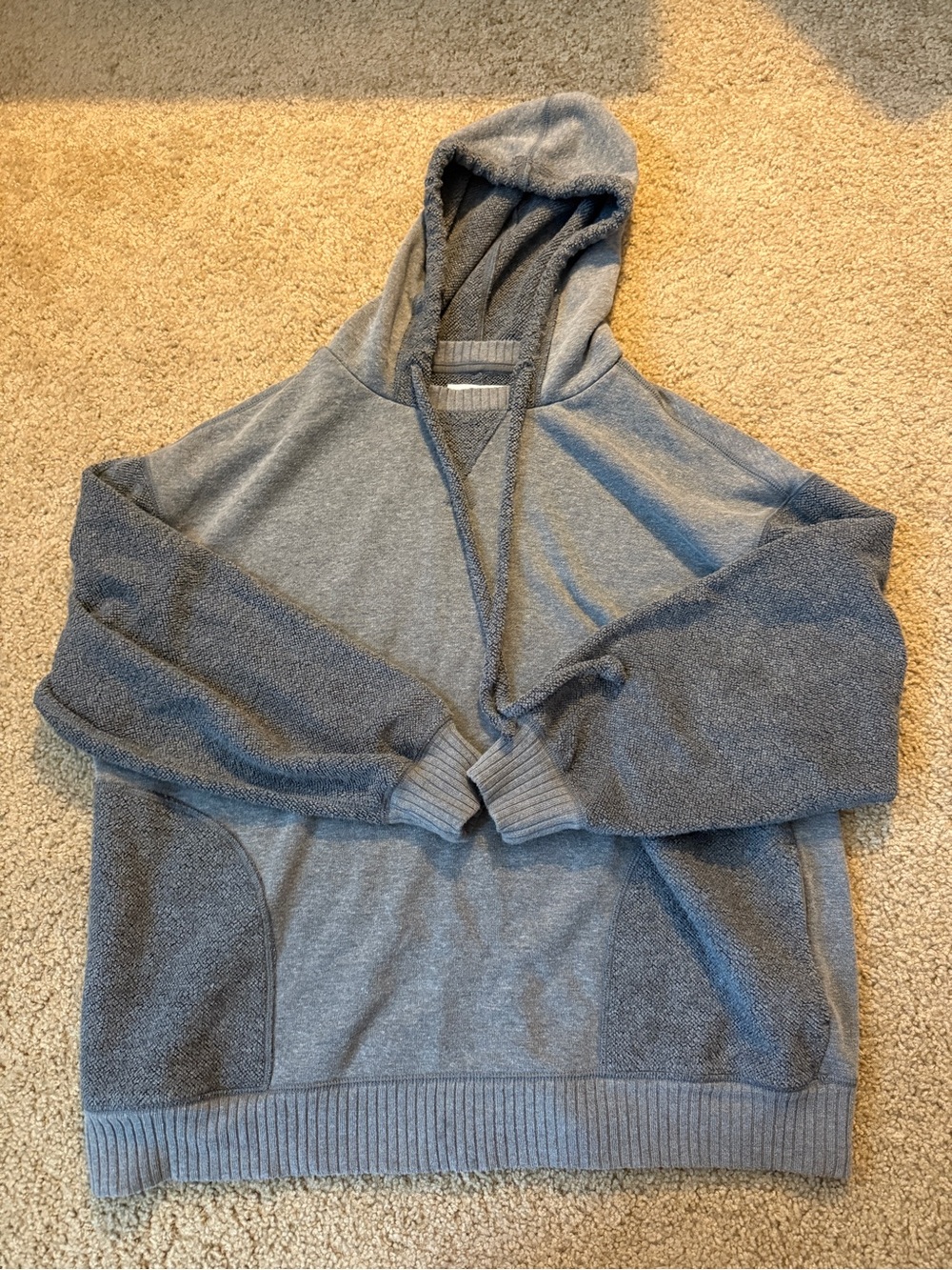 aerie Two-Tone Gray Hooded Pullover